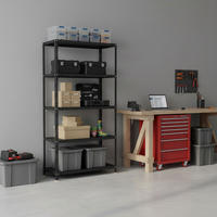 SCHRAUBREGAL PANDA TALL | HxBxT 200x110x30cm | 5 Fachböden | Fachlast 90kg | Anthrazit - Anthrazit, Metall (110/200/30cm) - PROREGAL