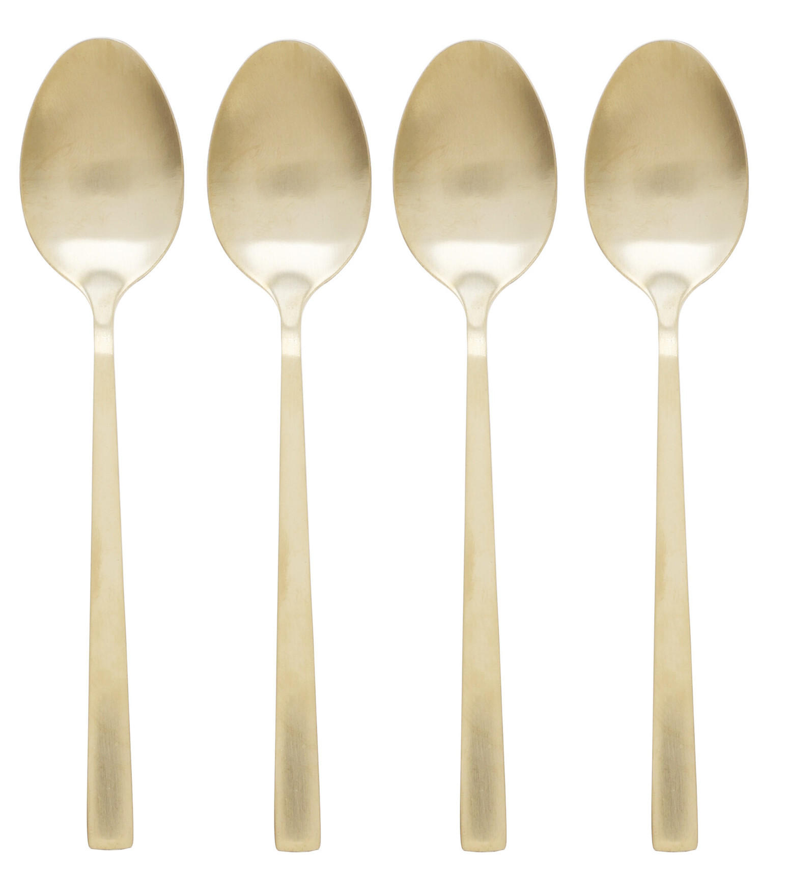 TEELÖFFEL Base 4er Set Goldfarben 4.5/2.5/18 cm Edelstahl - Goldfarben, Metall - Mondex