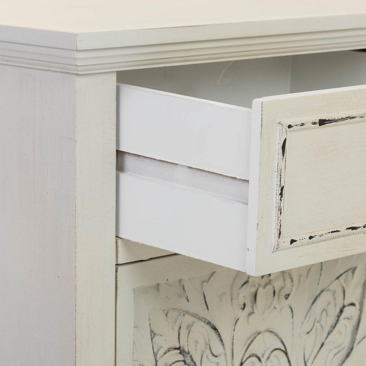 NACHTTISCH aus Holz, weiß, 46x33x74cm - Weiß, Holz (46/74/32.5cm) - Wanderlust