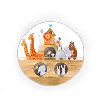 KINDER-TEPPICH Runder mit Piqué-Druck, Arche Noah Motiv PLAY ROUND - Multicolor, Textil (1/120cm) - RNT By Really Nice Things