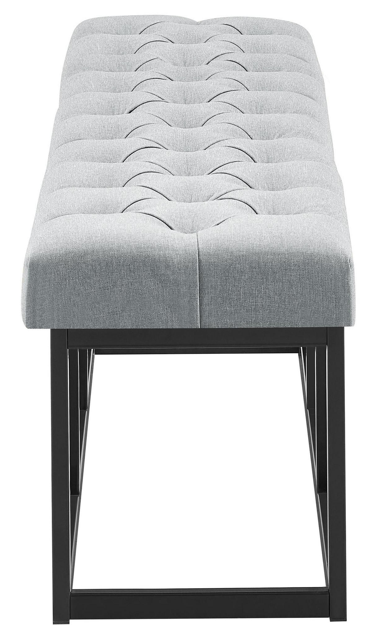 SITZBANK 150/38 cm Stoff Grau - Schwarz/Grau, Textil/Metall (150/46/38cm) - CLP