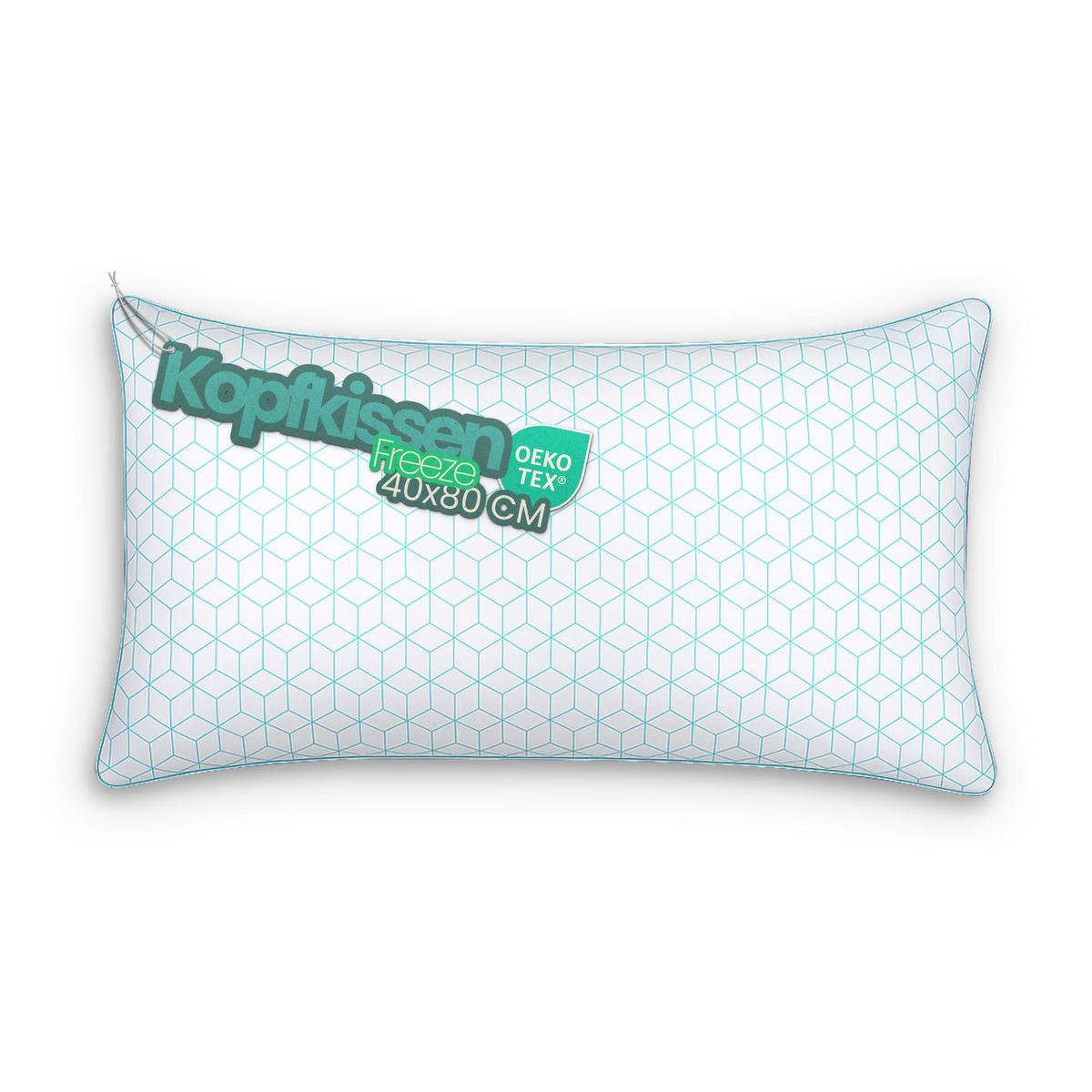 KOPFKISSEN Freeze mit Kühl-Effekt 40x80 cm - Weiß, Textil (80/40cm) - Bestlivings