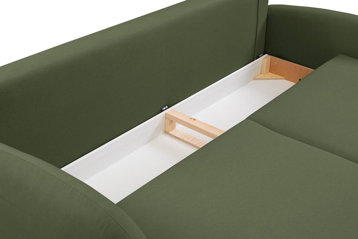 SOFA Dunkelgrün SOFTI Schlafsofa - Grün, Textil (232/95/109cm) - Sepro Meble