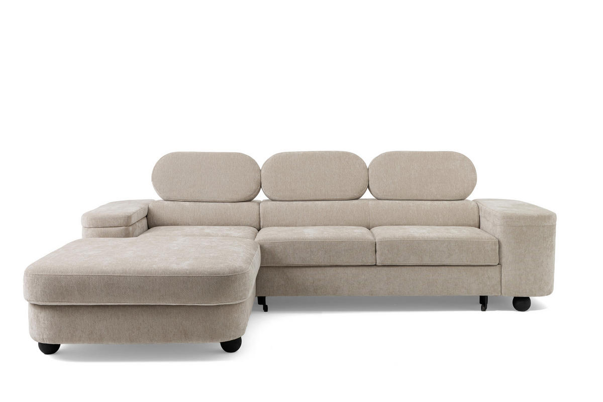 ECKSOFA Love Links Beige - Beige, Holz (205/284cm) - Muffo