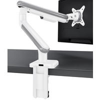 MONITORHALTERUNG, Weiß, Tischhalterung für 1 Monitor 17"-32", VESA 75x75mm, VESA 100x100mm - Schwarz, Kunststoff/Metall (55.9/11.5/60cm) - Desktronic