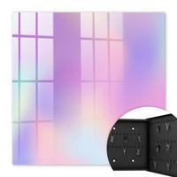 SCHLÜSSELBOX Schwarz 30x30 cm- Türöffnung nach rechts - Pastellwelle - Lila, Metall (30/30/5cm) - TULUP