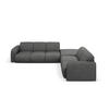 ECKSOFA rechts Molino aus strukturiertem Stoff dunkelgrau 6 Sitzplätze - Dunkelgrau, Textil (250/315cm) - Micadoni