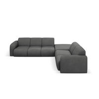 ECKSOFA rechts Molino aus strukturiertem Stoff dunkelgrau 6 Sitzplätze - Dunkelgrau, Textil (250/315cm) - Micadoni