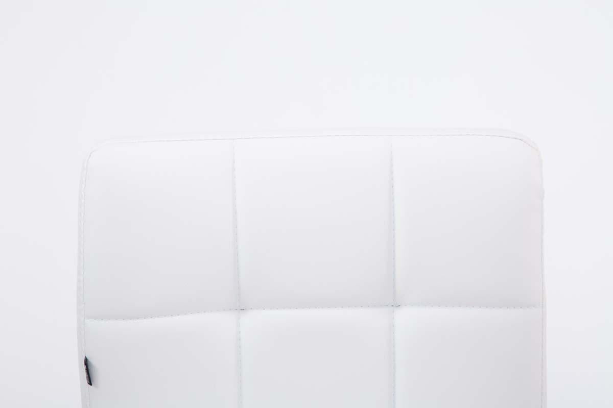 BARHOCKER 2er Set Bangko Kunstleder Weiß - Weiß, Leder/Metall (44/74/49cm) - DELUKE