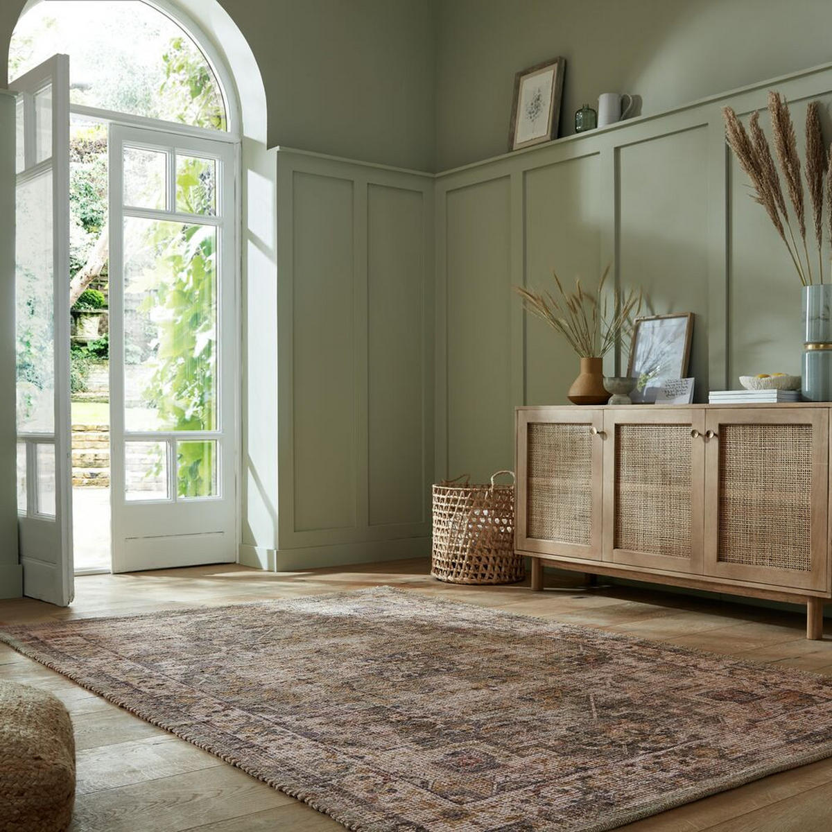 TEPPICH Jute Vintage-Design, robust DEEPE, Braun-Grün 120x170 cm - Braun, Textil (120/170cm) - KADIMA DESIGN