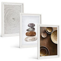 BILDER SET 3er Set - 40x60 cm Weißer Rahmen - Texturen in der modernen Kunst - Weiß, Kunststoff (40/60cm) - TULUP