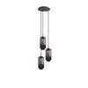 GALERIELEUCHTE Velo 3-flammig Rauch Ø 18cm - Anthrazit/Schwarz, Glas (18/18/33cm) - s.luce