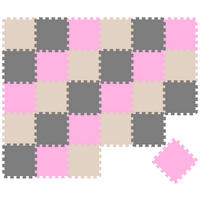 SPIELMATTE ab Null - 270/90 cm Puzzlematte Grau - Multicolor, Kunststoff (30/30cm) - Littletom