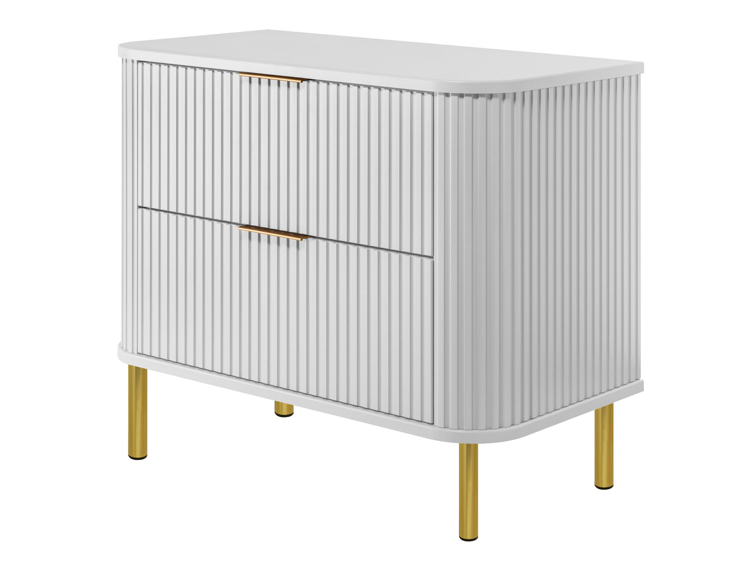 BADEZIMMERSCHRANK : Farbe Weiß, Griff gold, Füße gold, 80 x 41,5 x 66,7 cm - Goldfarben/Weiß, Holzwerkstoff (80/66.7/41.5cm) - 3XE LIVING