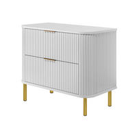 BADEZIMMERSCHRANK : Farbe Weiß, Griff gold, Füße gold, 80 x 41,5 x 66,7 cm - Goldfarben/Weiß, Holzwerkstoff (80/66.7/41.5cm) - 3XE LIVING