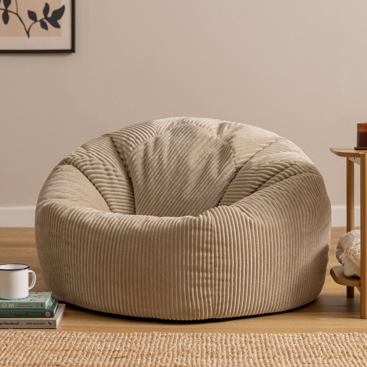 SITZSACK Cord Dalton XXL - Beige, Textil (92/52/92cm) - icon