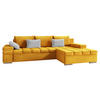 ECKSOFA Bangkok Premium, Seite: Rechts - Gelb/Silberfarben, Holz/Textil (310/175cm) - MIRJAN24
