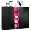 HIGHBOARD Cuba Türen in Schwarz matt - Schwarz, Holzwerkstoff (130.5/105.5/35.5cm) - Vladon