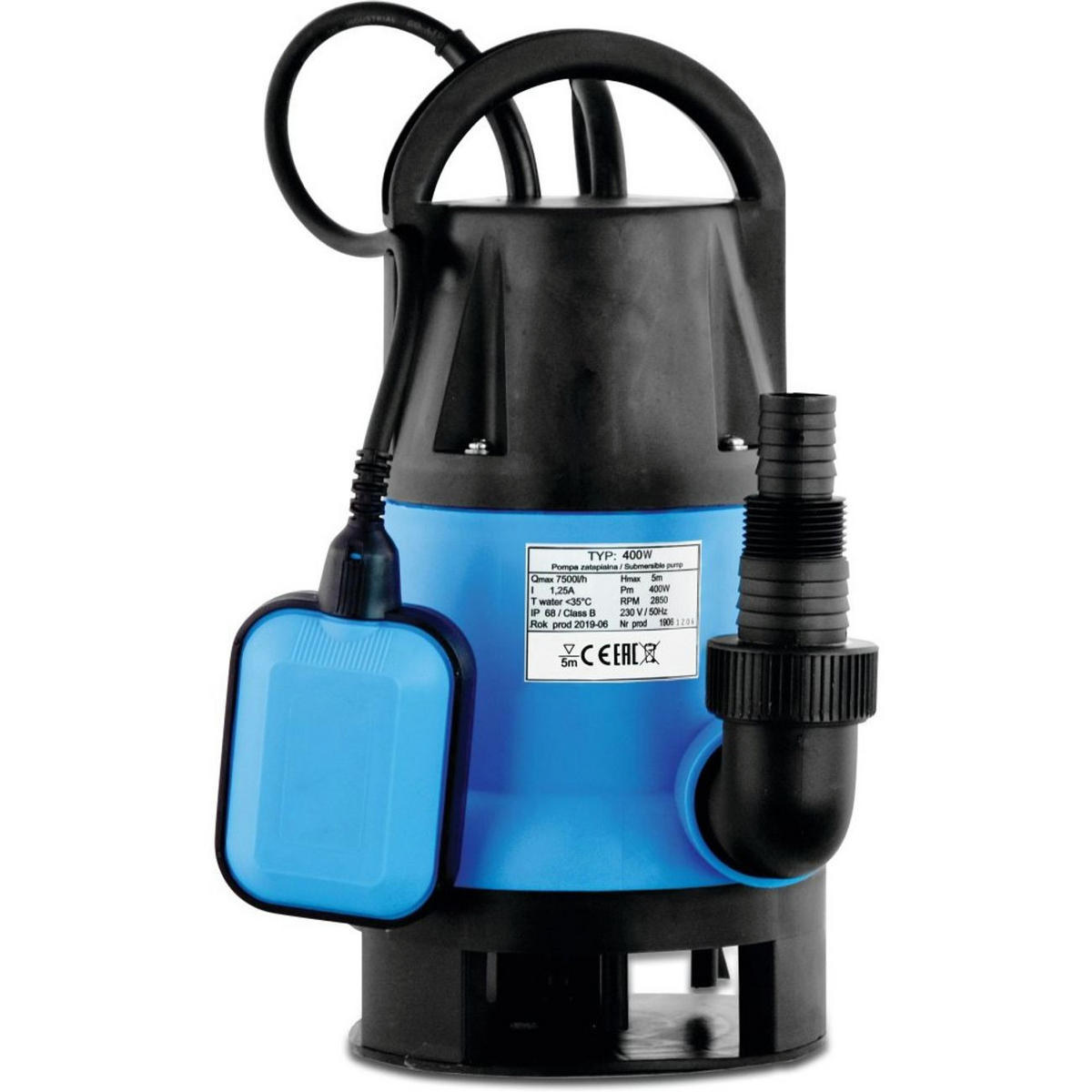 TAUCHPUMPE, Blau, Kunststoffgehäuse, 12,6 m³/h - Blau, Kunststoff (1/1/1cm) - BONI-SHOP