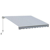 MARKISE, Grau+Weiß, Aluminium, Polyester - Grün, Metall (245/2/295cm) - Outsunny