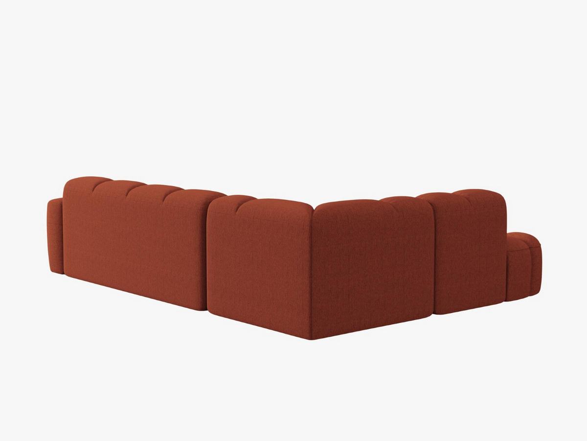ECKSOFA links Lisa aus strukturiertem Stoff koralle 5 Sitzplätze - Koralle, Textil (234/293cm) - Micadoni