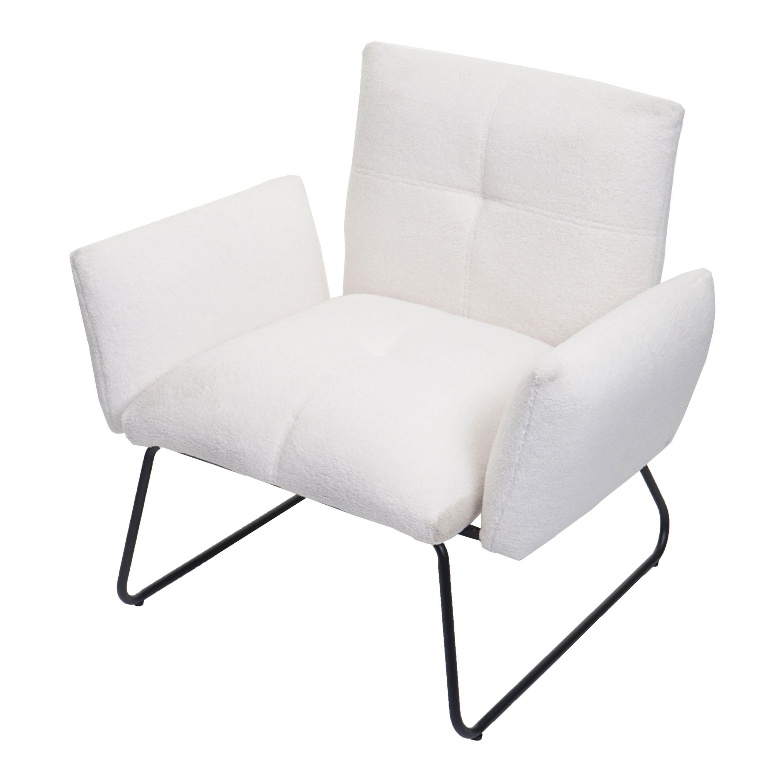 MCW LOUNGE KŘESLO BOUCLé Bílé
