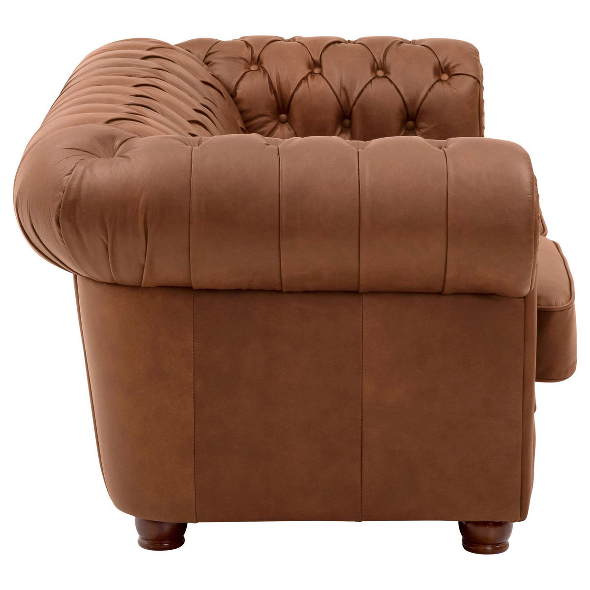 SOFA 2-Sitzer Kalea Echtleder (Antikoptik) cognac - Cognac, Leder (172/76/98cm) - 58aufmkessel