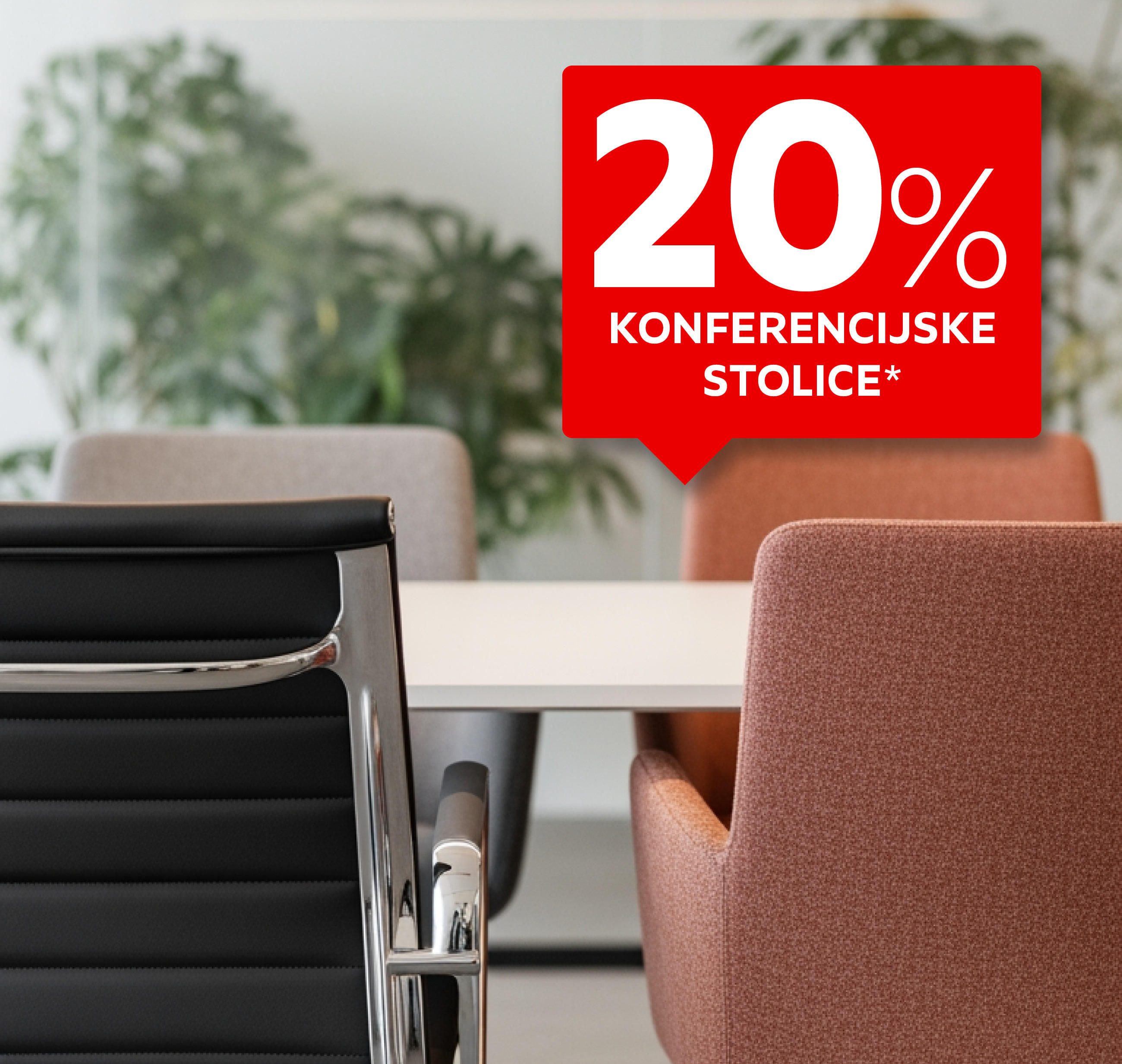 20% konferencijske stolice*
