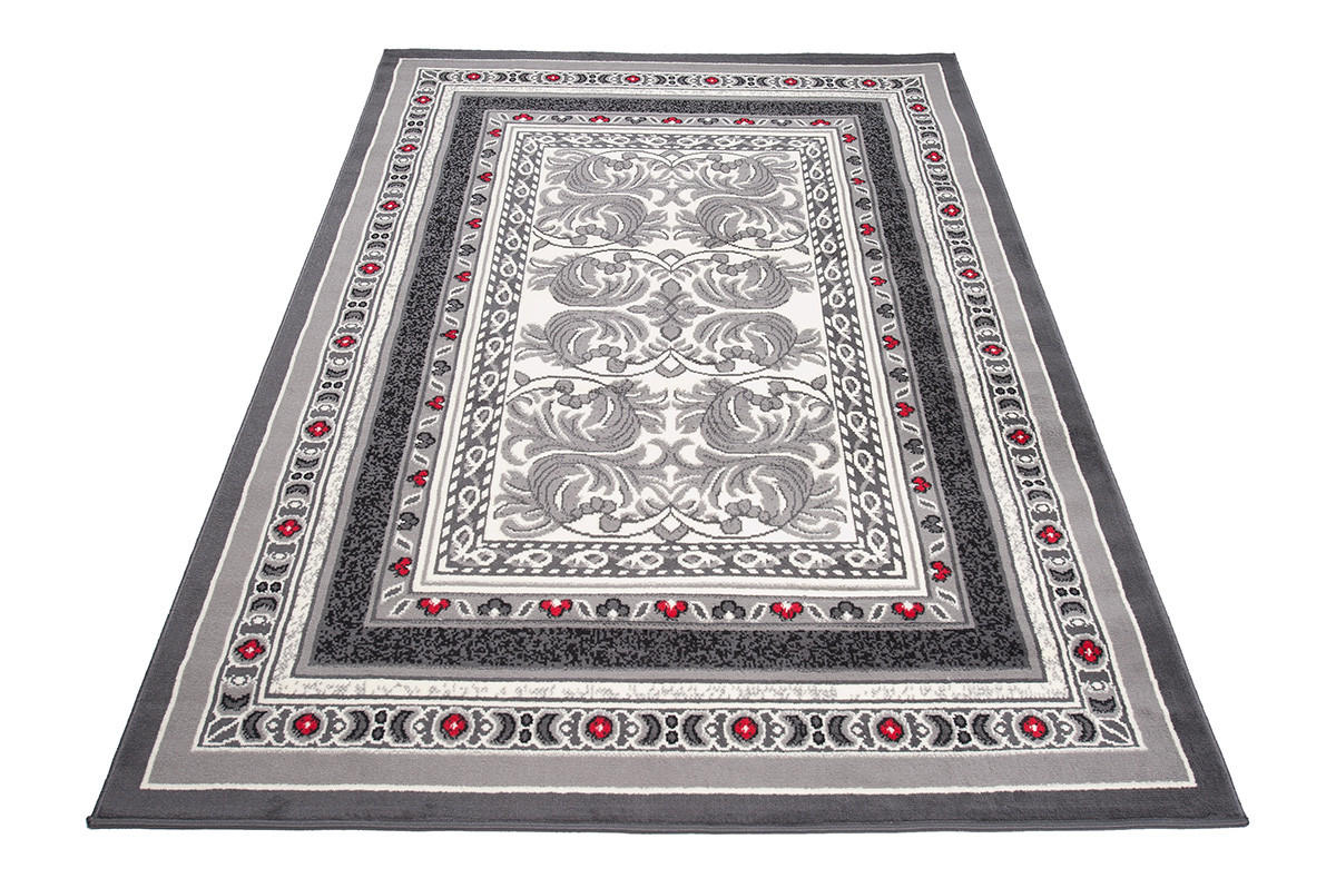 TEPPICH DREAM Dunkelgrau Rot 250/300 cm - Dunkelgrau/Rot, Textil (250/300cm) - Tapiso