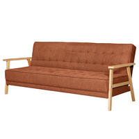 SCHLAFSOFA - Terracotta, Textil (204/85/86cm) - home24