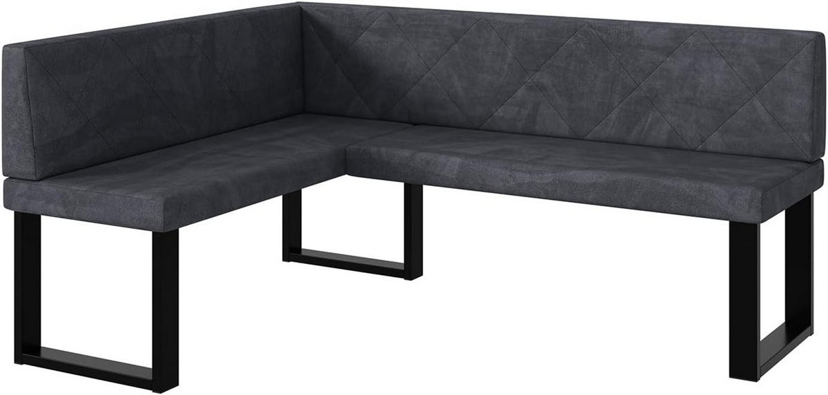 ECKBANK ERIC_U - Dunkelgrau, Textil (128/168cm) - Meblini
