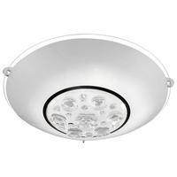 LED DECKENLEUCHTE Metall Kristalloptik Silber - Silberfarben, Glas (25/25/10cm) - Globo Lighting