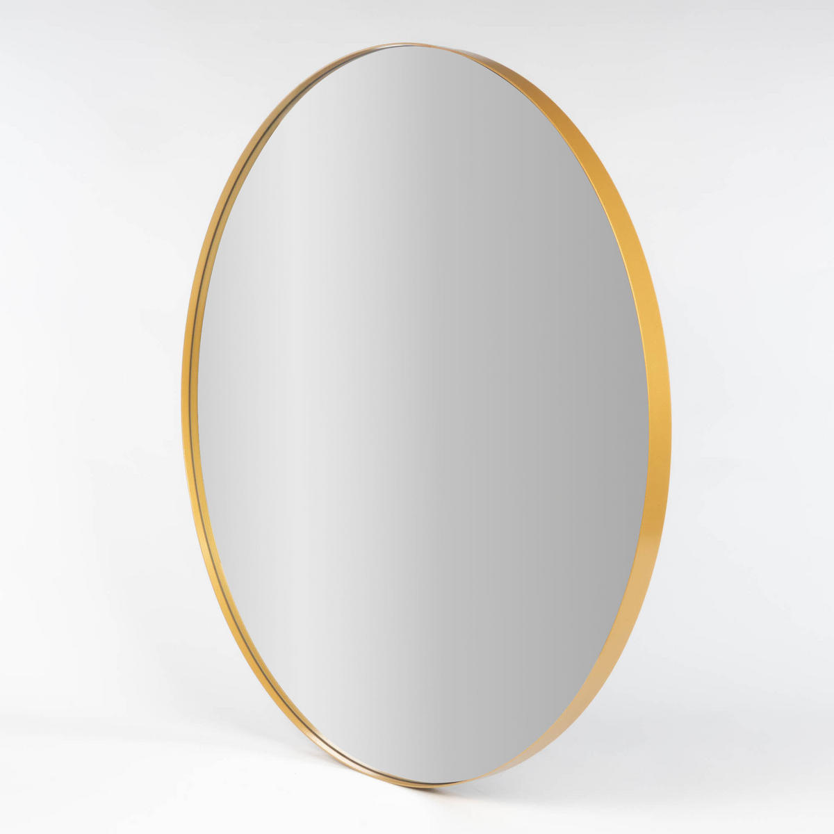 SPIEGEL Metallrahmen Noor Ø 80 cm - Goldfarben, Metall (80/80/3cm) - STILOVO