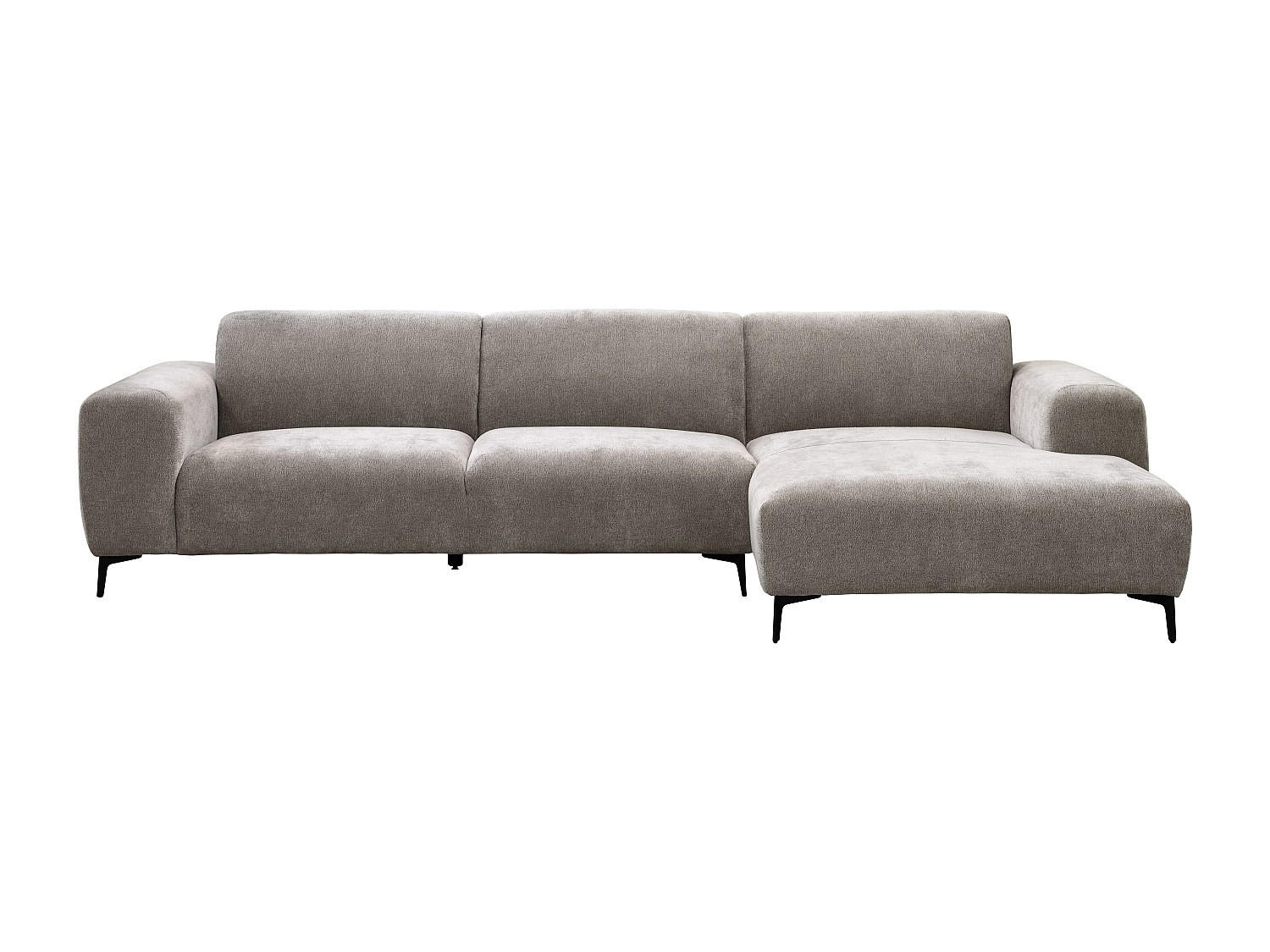 SOFA - 5 Personen - stoff - taupe Sapigo - Taupe, Textil (306/80/98cm) - Vente-Unique