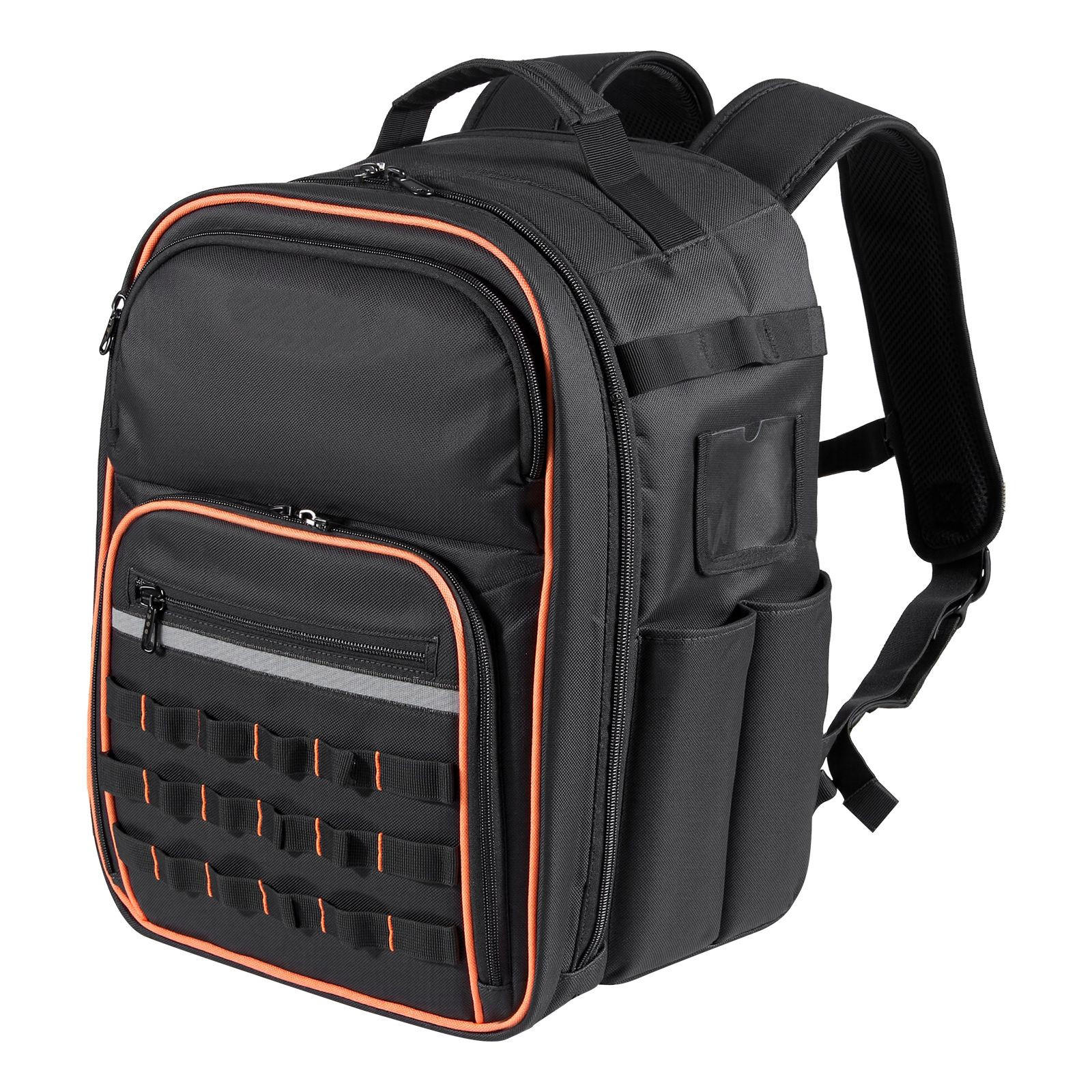 WERKZEUGTASCHE 49 Taschen Laptopfach-verstärkter Boden Elektriker - Schwarz, Textil (10/10/10cm) - Raelunyi