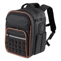 WERKZEUGTASCHE 49 Taschen Laptopfach-verstärkter Boden Elektriker - Schwarz, Textil (10/10/10cm) - Raelunyi