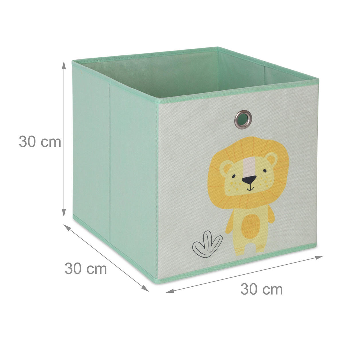 AUFBEWAHRUNGSBOX Bunt Kinder 4er-Set - Multicolor, Wellpappe/Textil (30/30cm) - Relaxdays