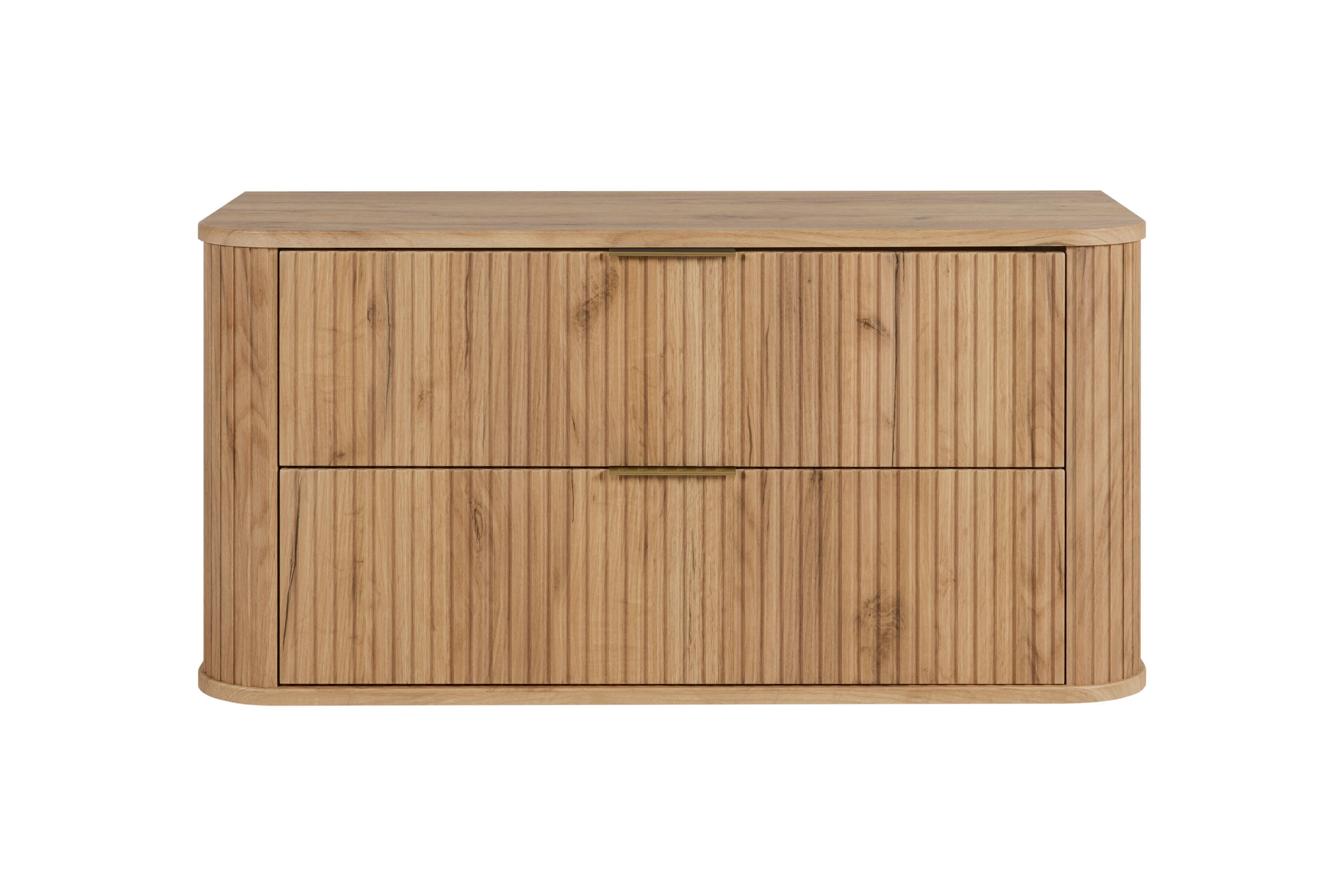 BADEZIMMERSCHRANK, Gold Craft Eiche + Goldener Griff, 41,5 x 120 x 51,7 cm - Goldfarben/Braun, Holzwerkstoff/Kunststoff (120/51.7/41.5cm) - 3XE LIVING