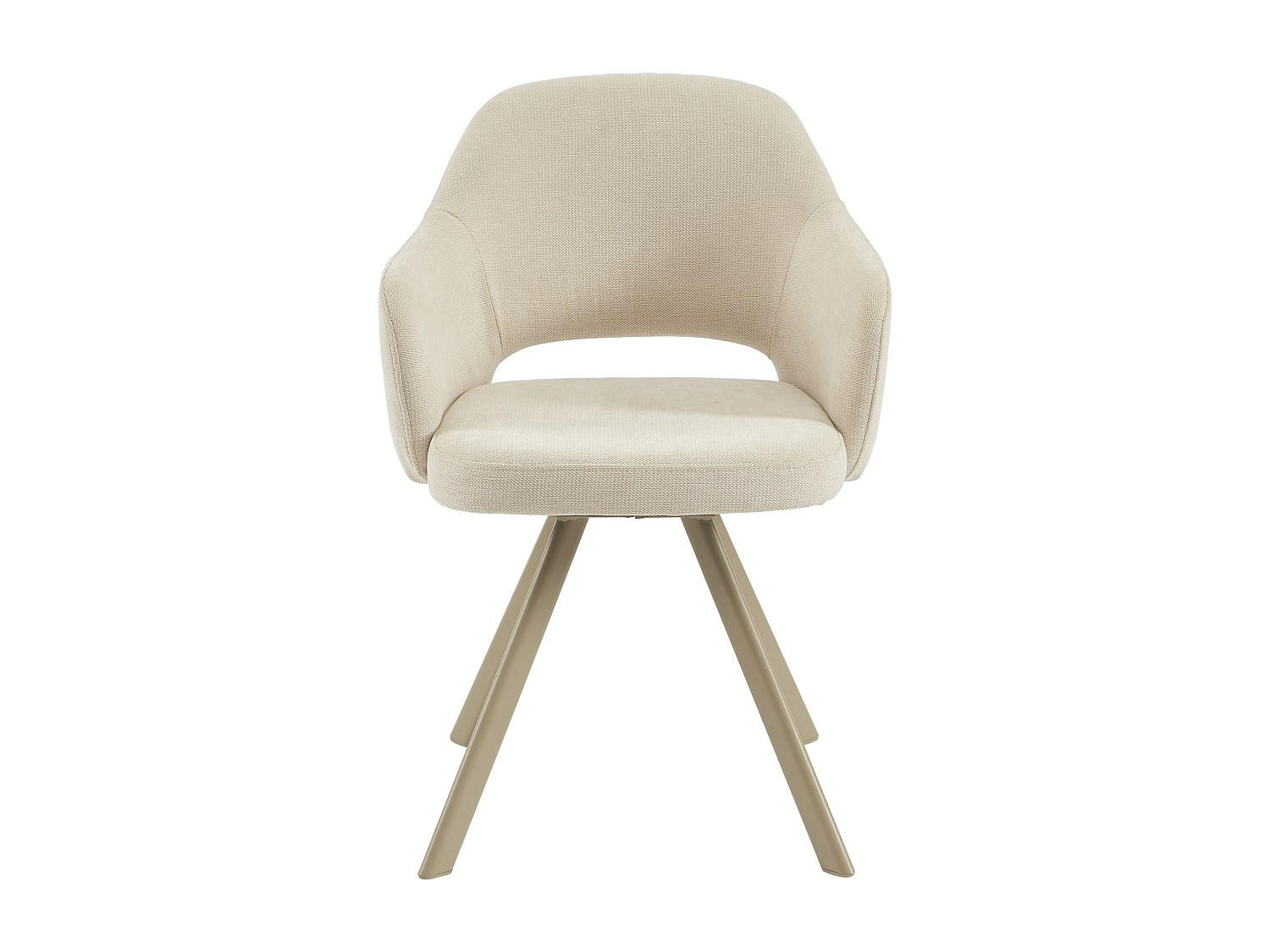 STUHL - 57 cm x 60 cm - Stoff - Cremefarben RASEMA - Creme, Textil (57/82.5/60cm) - Vente-Unique