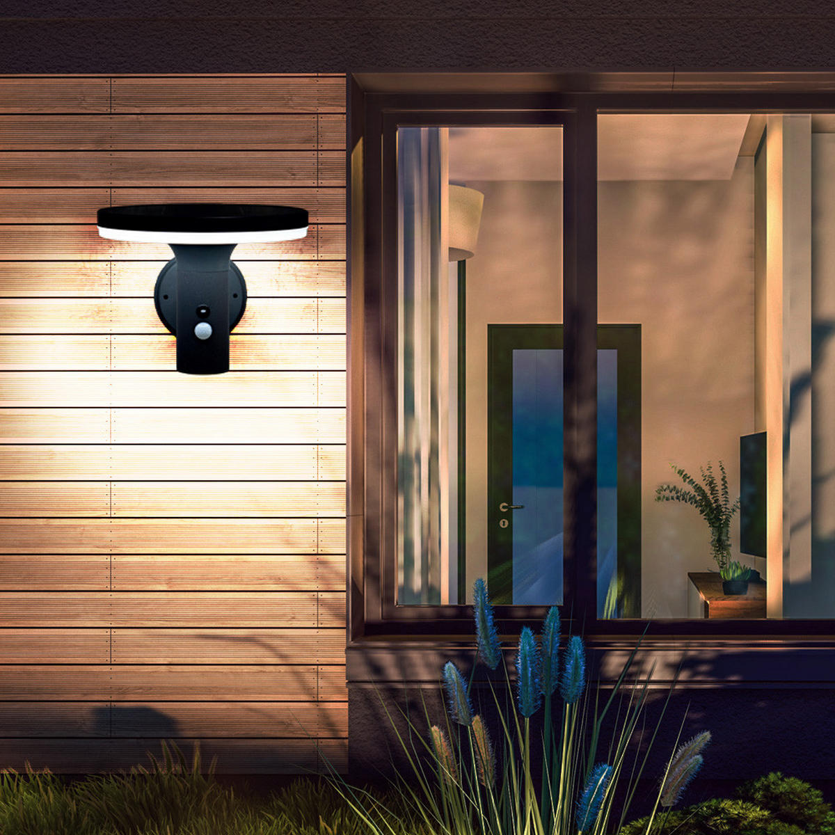 LED AUSSENLEUCHTE Solar Anthrazit 2er Set - Anthrazit, Metall (24/16/21cm)