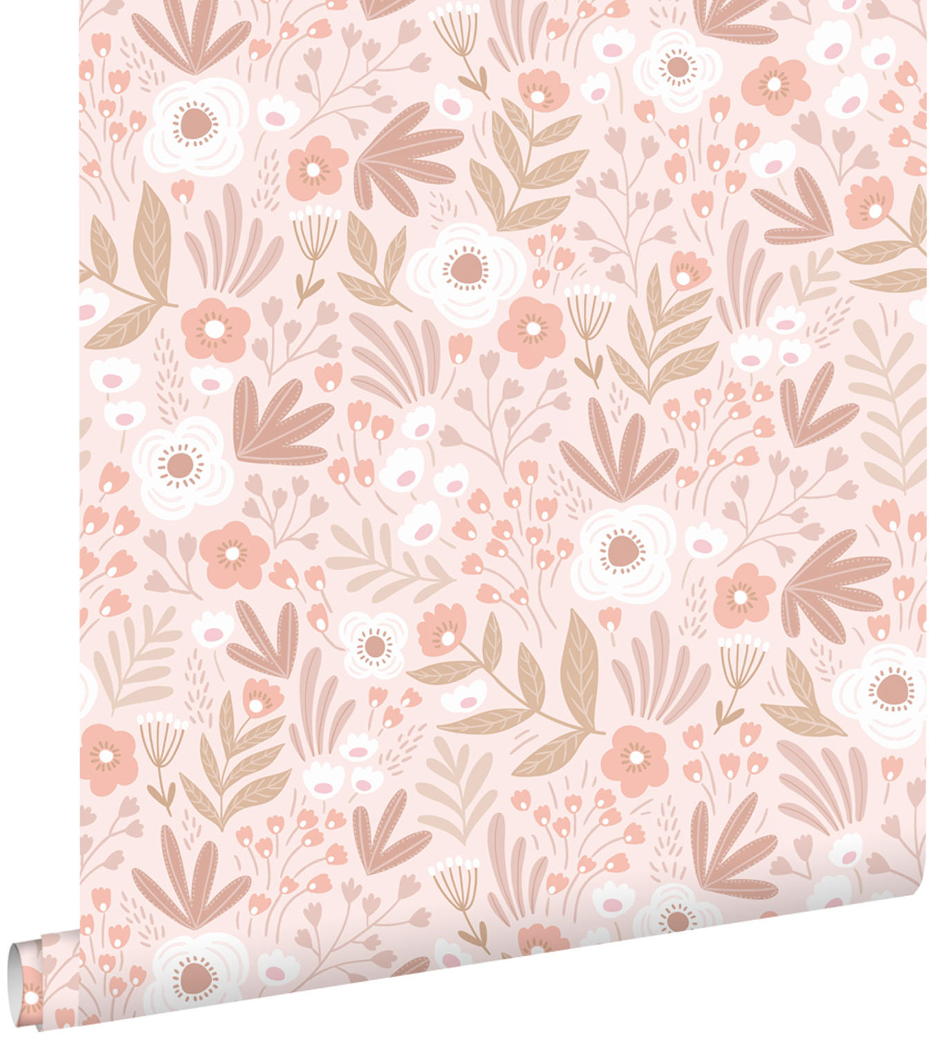 TAPETE Blumen 50 x 900 cm - Pink, Papier (50/900cm) - ESTAhome