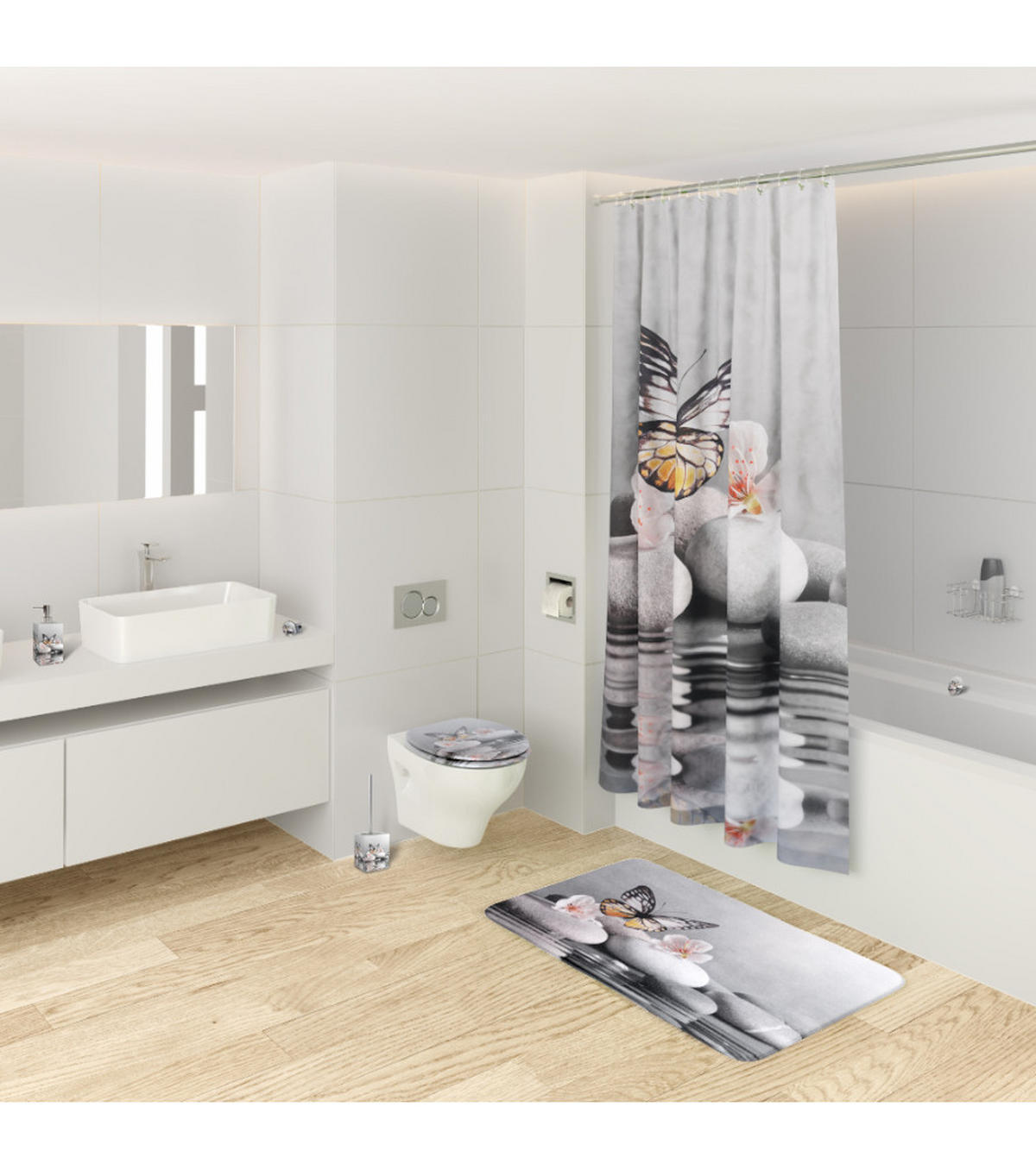 SEIFENSPENDER Vanesa - Dunkelgrau/Gelb, Kunststoff (8/16/8cm) - Sanilo