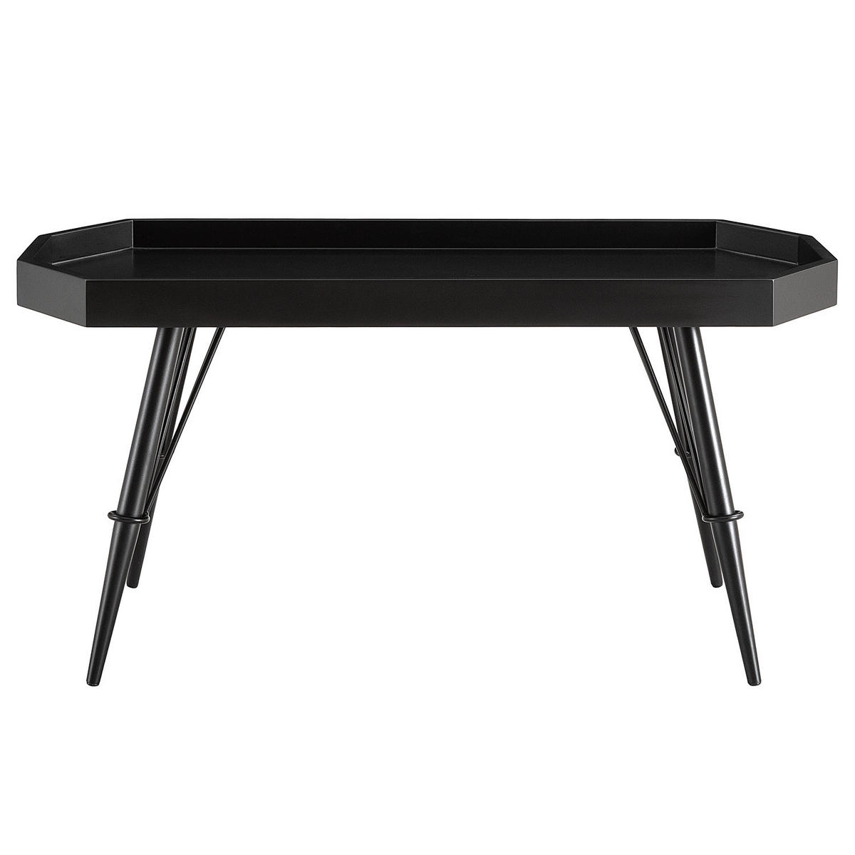 COUCHTISCH - Holzwerkstoff / Metall - Schwarz, Holzwerkstoff/Metall (50/100/50cm) - home24