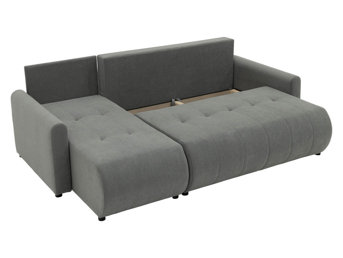 ECKSOFA Sprint - Schwarz/Grau, Holz/Kunststoff (230/149cm) - MIRJAN24