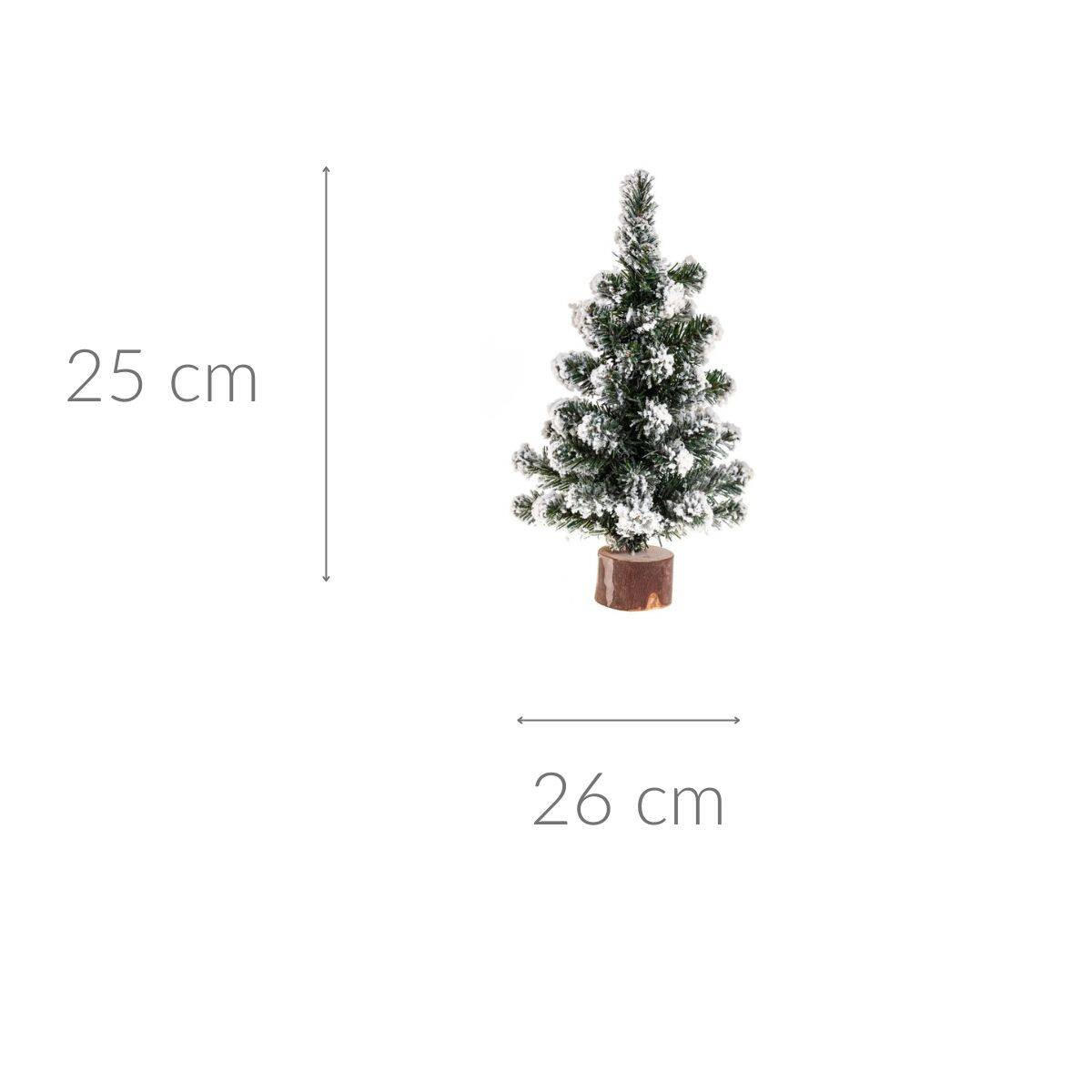WEIHNACHTSSCHMUCK Schneebedeckt 25 cm - Weiß, Kunststoff (26/27/26cm) - Fééric Lights and Christmas