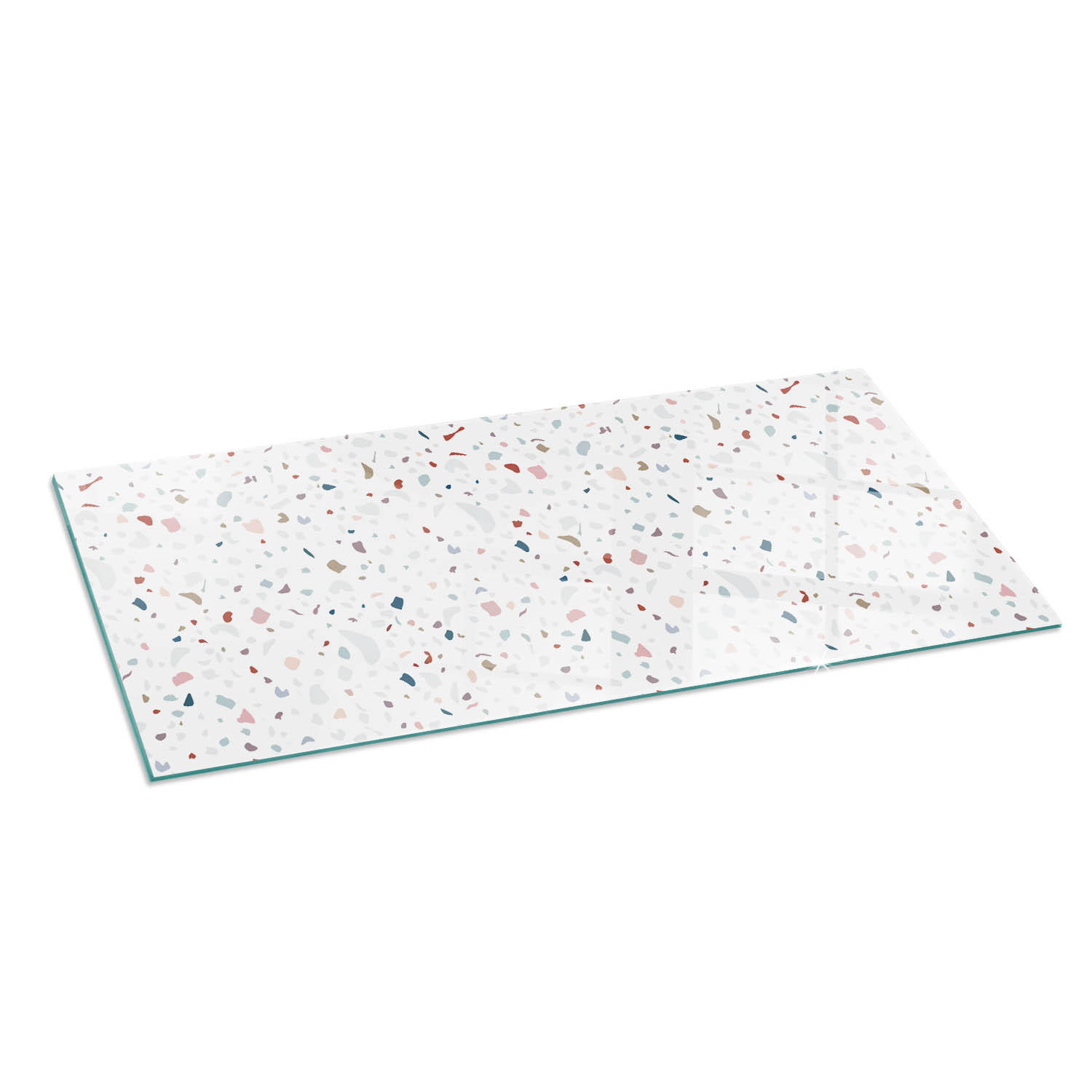 GLASPLATTE für Kamin 125x50 cm Weiß - Weiß, Glas (125/50/0.4cm) - ArtPrintCave