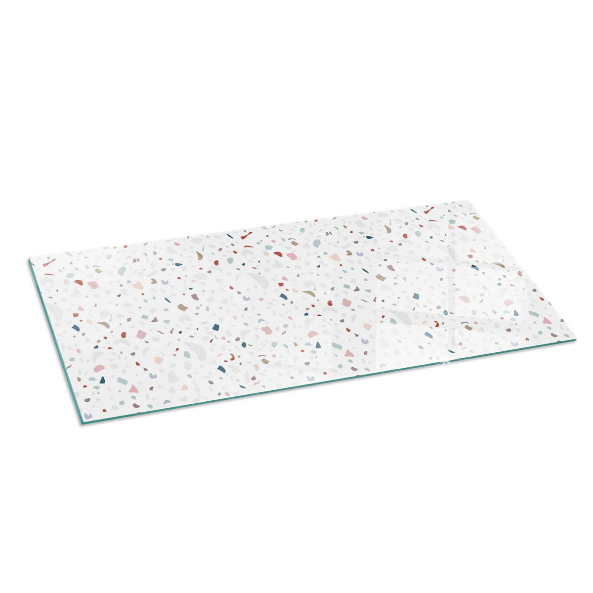 GLASPLATTE für Kamin 125x50 cm Weiß - Weiß, Glas (125/50/0.4cm) - ArtPrintCave