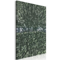 KUNSTDRUCK Grün 40/60 cm - Grau/Grün, Textil (40/60cm) - KUNSTLOFT