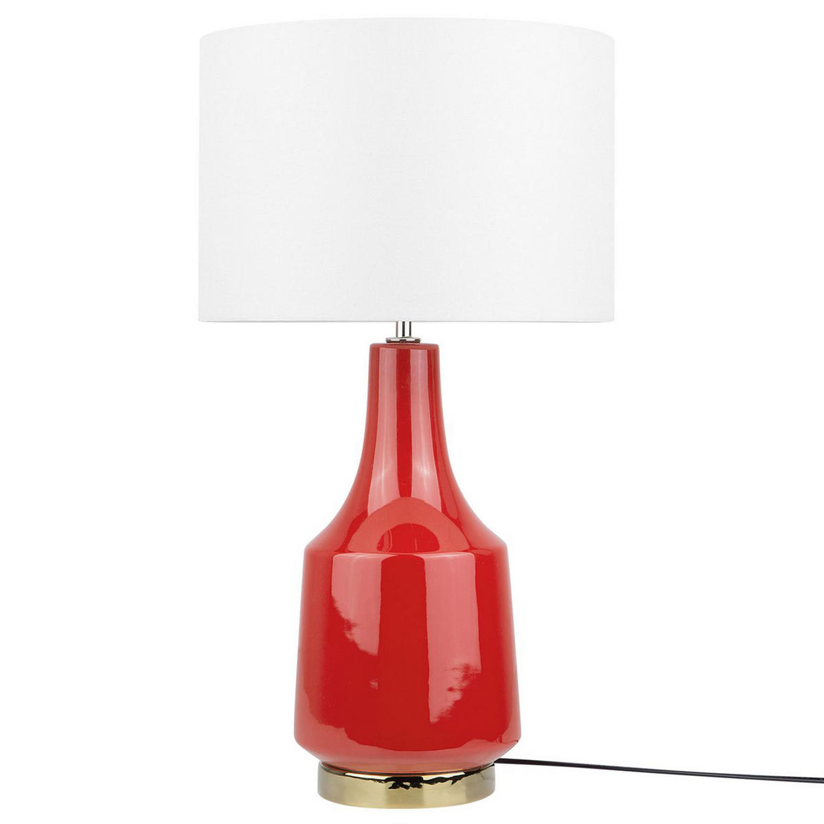 TISCHLAMPE Triversa 32/32/60 cm - Rot, Keramik (32/32/60cm) - Beliani