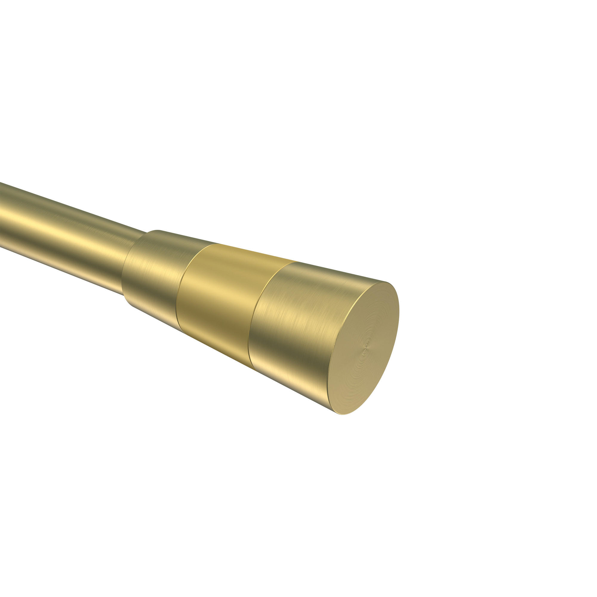 ENDSTÜCKE FÜR GARDINENSTANGEN 20 mm Ø, Tanara Messing-Optik/Satin-Gold, Packung 2 Stück - Messingfarben/Goldfarben, Metall (6.5/3.2/3.2cm) - INTERDECO